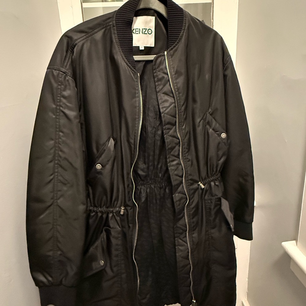 Kenzo Original Long Black Shell Jacket – Pre-2020 Archive